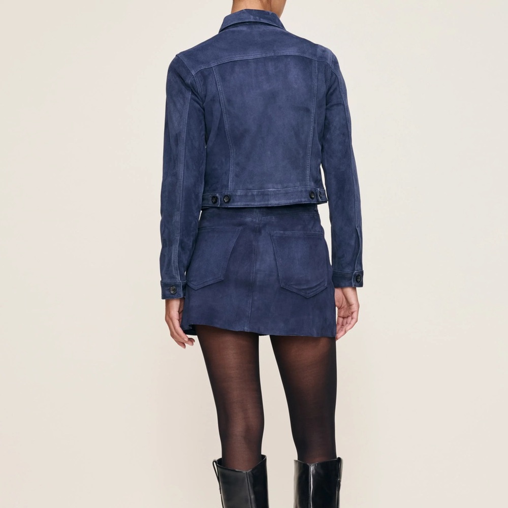 DL1961 Deep Blue Jean Jacket & Skirt Set - Picture 2 of 4
